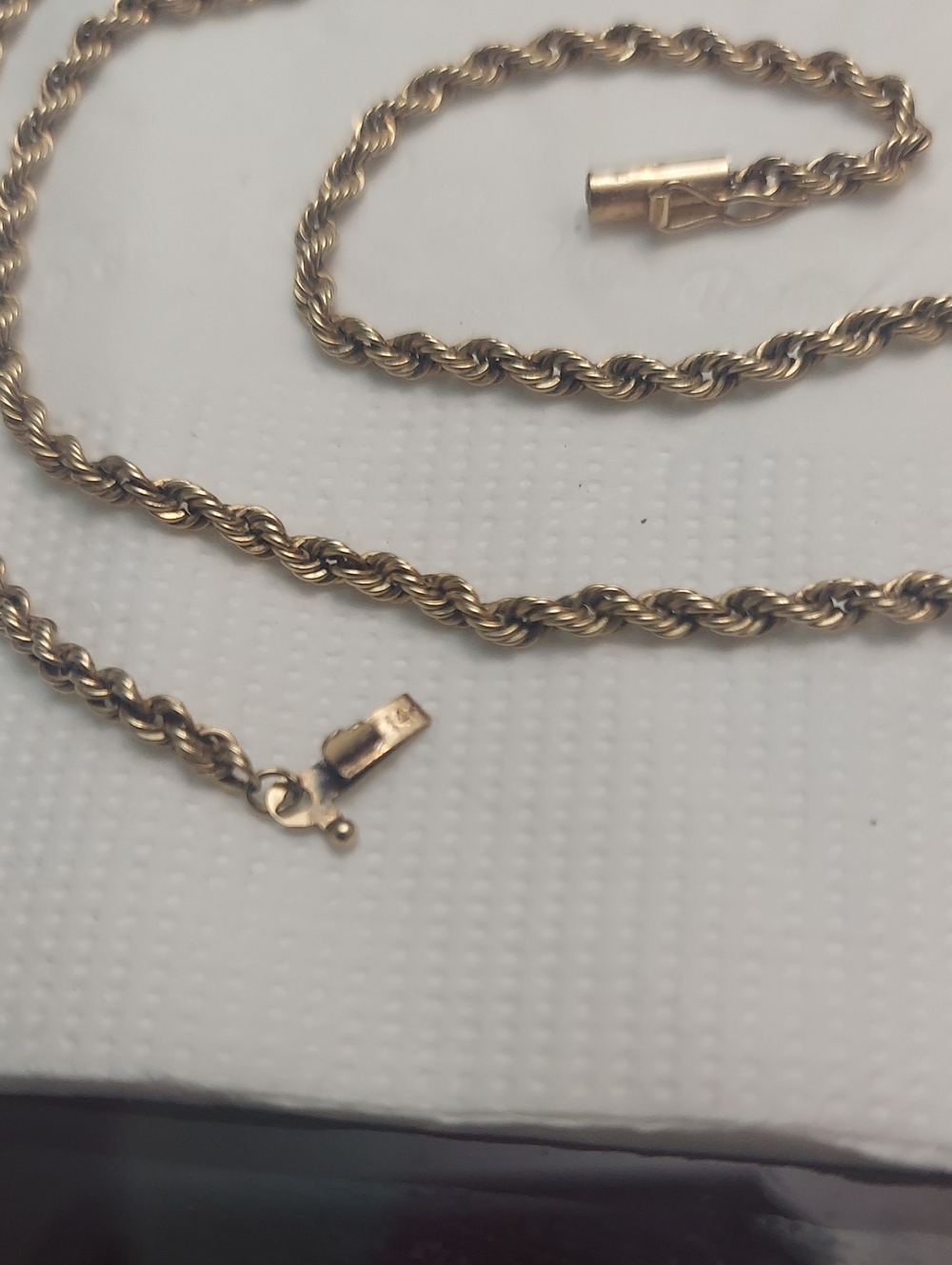 14k Solid 22" Rope Chain - Picture 3 of 4
